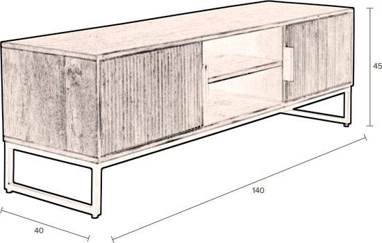 Dutchbone Saroo Dressoir Mangohout Bruin