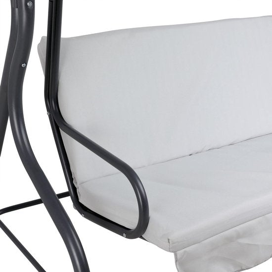 Casaria Hollywood Schommel – 2 Zits Weerbestendig/200kg – Lichtgrijs