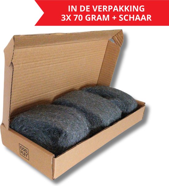 Staalwol Muizen Premium Muizen Staalwol - 3,5 Meter - 210 Gram - Muizengaas - Muizenverjager - Incl. Schaar