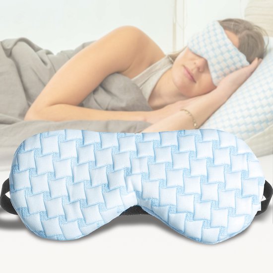 EL-Life Verkoelend Slaapmasker vrouwen & mannen - Oogmasker met velvet stoffen kant - Verstelbaar - Slaapmaskers