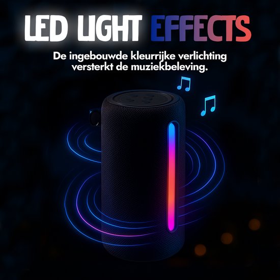 Denver Bluetooth Speaker Draadloos - Lichteffecten - Muziek Box - TWS Pairing - BTL330