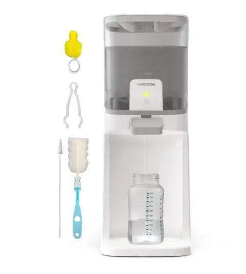 Vulpes Goods® – Baby Water Dispenser Pro – 1,6 Liter – Voorzien Van 3 Temperatuurstanden En LED-Indicatie En Eénhandige Bediening – Voor Flesvoeding En Thee – Wit En Lichtgrijs Kunststof