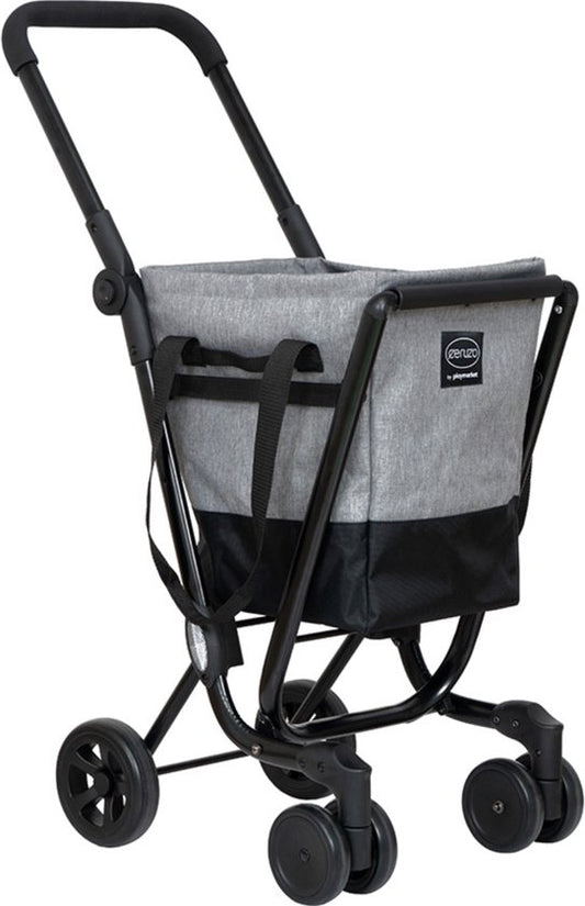 Ceruzo by Playmarket- Easy Go - Boodschappentrolley - Zwart-Grijs