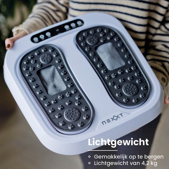 Nexxt Been- en Voetmassage Apparaat voor Thuis met 20 Snelheden - Shiatsu Massagekussen voor Ontspanning – Automatische en Handmatige Modus – 30W