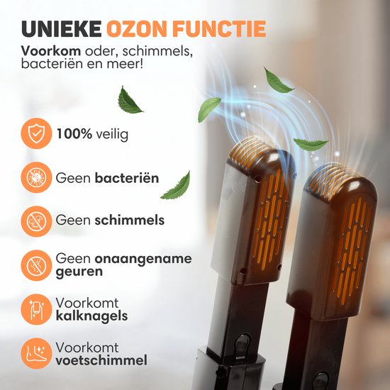 Vulpes Goods® Tech - Schoenendroger & Schoenverfrisser met Ozone - Ozone & Droogfunctie - Meerdere Droogfuncties - Incl. 10 Schoenverfrissers - PRO V2 versie