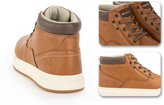 Milanoro - Comfortabele sneakers voor heren - Cognac - Maat 45