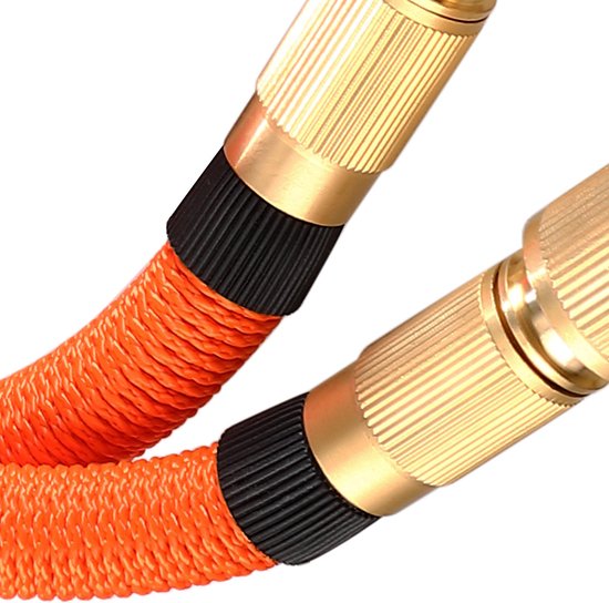 Gardebruk Tuinslang Flexibel - 30m 1/2" 3/4" Inch Wandmontage - Oranje