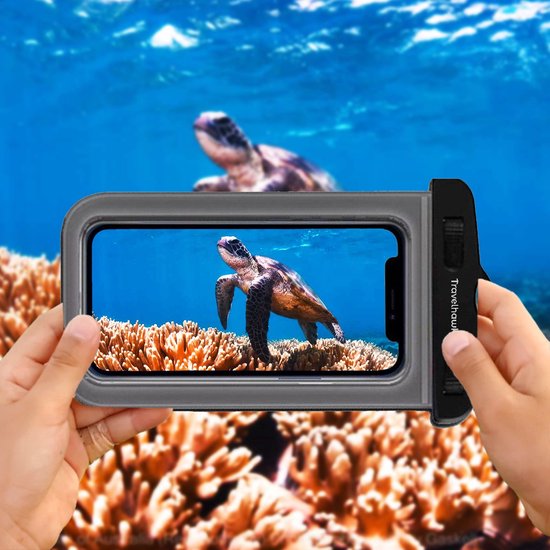 Travelhawk Waterdichte Telefoonhoesjes – Drybag Set 2 stuks – Smartphone & Paspoort – Doorzichtig