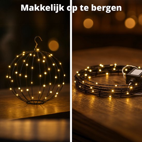 FlinQ Lichtbol Kerstverlichting Buiten Ø40 CM - LED Kerst bollen voor Tuin - Lichtbol - Tuin Kerstlampjes - Kerstfiguren