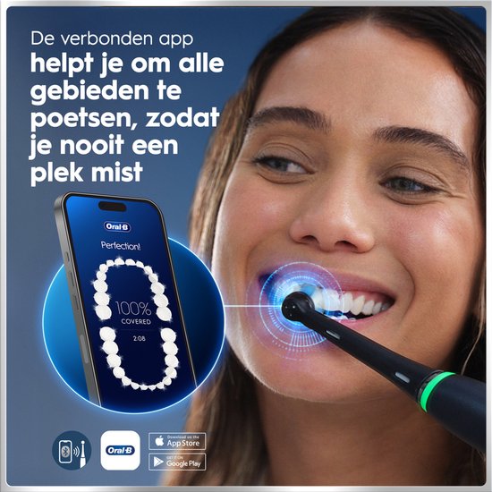 Oral-B iO 6 Elektrische Tandenborstel Dubbelpak - Zwart en Roze - 3 Opzetborstels - Premium Reisetui