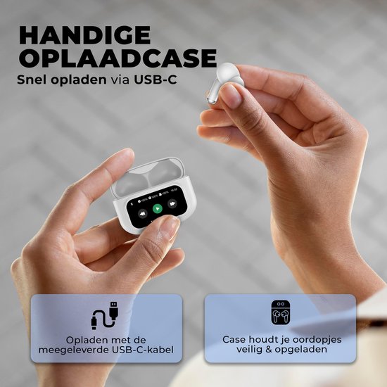 Denver Draadloze Oortjes Bluetooth - ANC (Active Noise Canceling) - Oordopjes - Touchscreen - TWD305