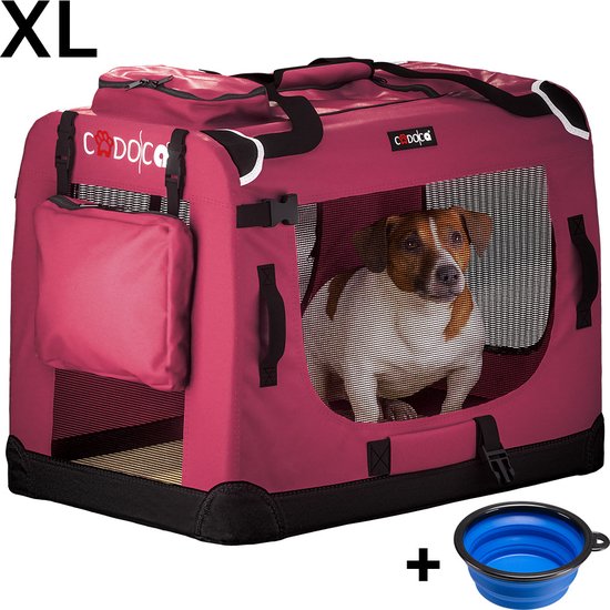 Cadoca Honden & Katten Reismand XL - 81x56x58cm - Donker Rood