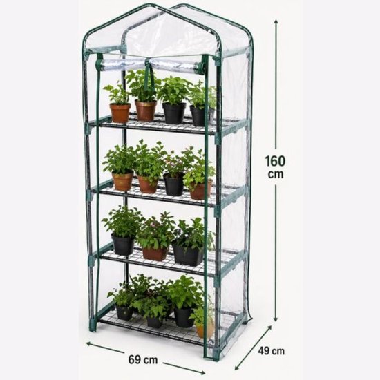 Ceruzo Broeikas 4 Verdiepingen – 160 cm – Foliekas – Balkon Kas