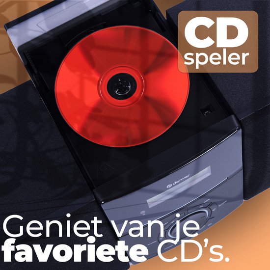 Denver FM Radio - MCA240 - 30 voorkeuzezenders - Incl. CD Speler - 22 x 16 x 33,5 cm - Zwart