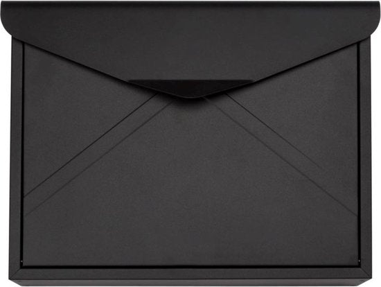 Perel Brievenbus Verona, wand- en paalmontage, incl. 2 sleutels, afmetingen (H x B x D) 38 x 29 x 11.5 cm, mat zwart