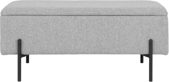 House Nordic Bank – Met Opbergruimte – 95 x 36,5 x 46 cm – Lichtgrijs
