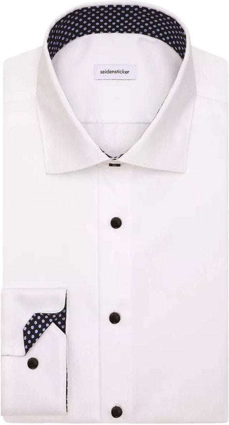 Seidensticker New Kent Slim Fit - Overhemd - Extra Lange Mouwen – Wit – Maat 39