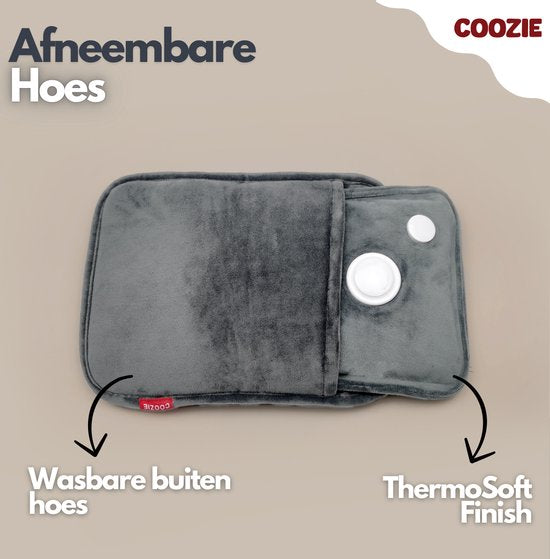 Coozie Elektrische kruik met ThermoSoft Hoes - Warmwaterkruik - Kruiken - Warmtekruik - Warmtekussen