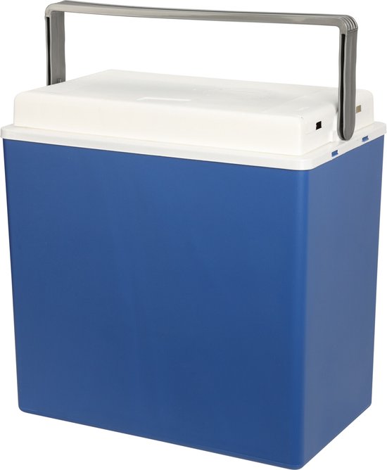 Elektrische koelbox 24L 12V/230V - voor kamperen en strand - blauw - 8720573947718