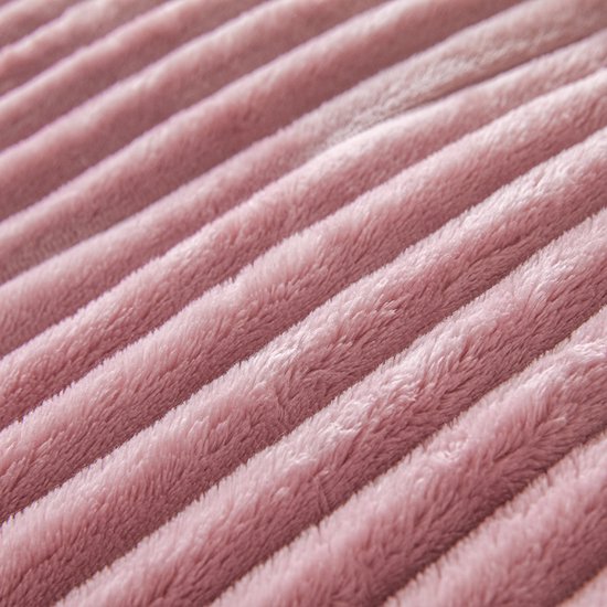 Ceruzo Fleece Deken 150x200 cm – Oud Roze – Plaid - Zacht - Woondeken