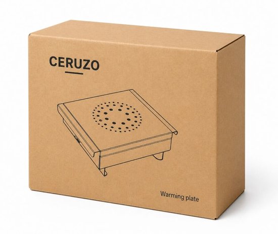 Ceruzo Warmhoudplaat Compact – Rechaud – 1 Waxinelichtje – Zwart