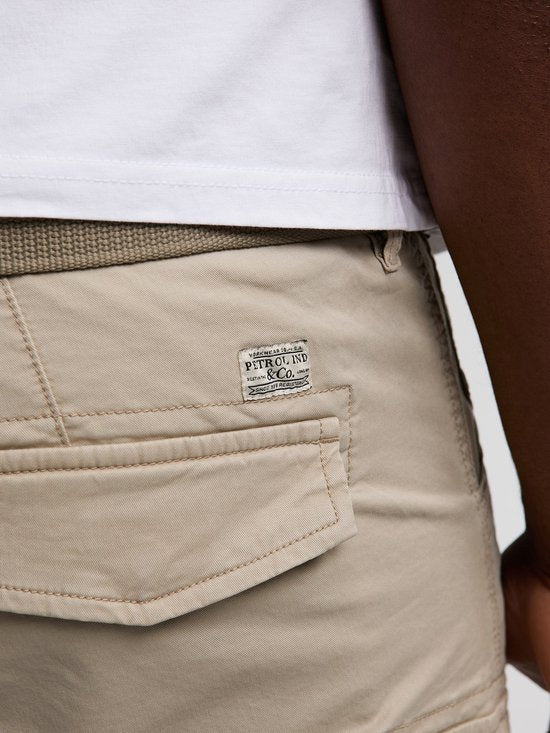 Petrol Cargo Shorts - Light Tan - Maat M