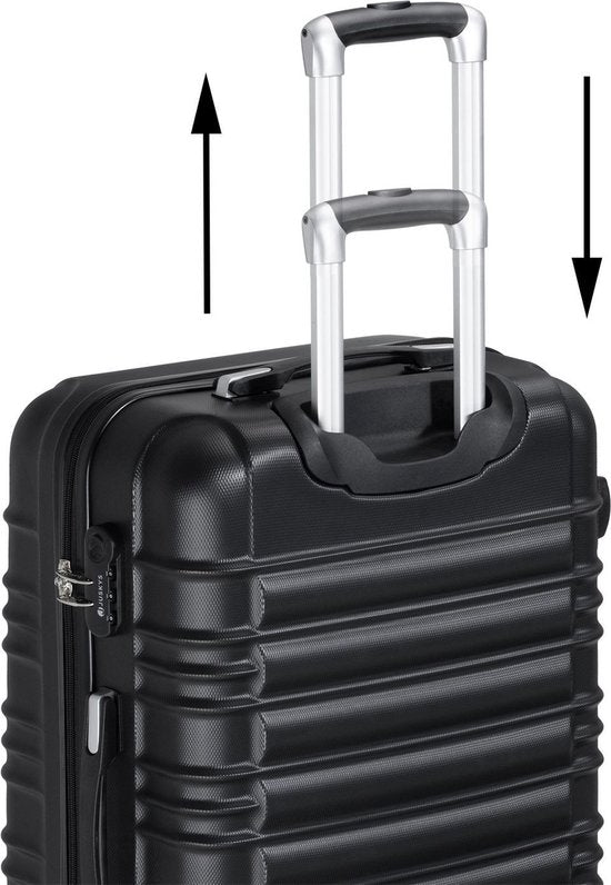 Trolley Reiskofferset / Kofferset Rome - 4-delig - Zwart - ABS