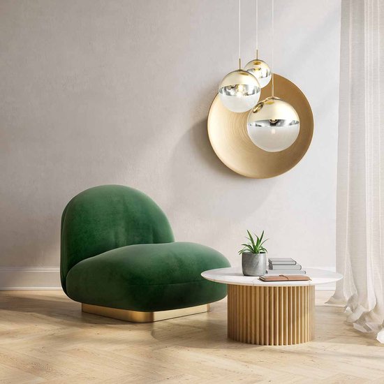 Globo - hanglamp - Varus - goud - glas - Ø 51cm - E27 - 15855-3