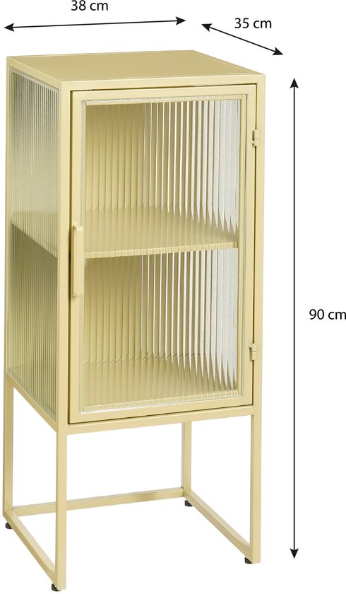 Mica Decorations Opbergkast – Met Deuren – 38 x 35 x 90 cm – Beige