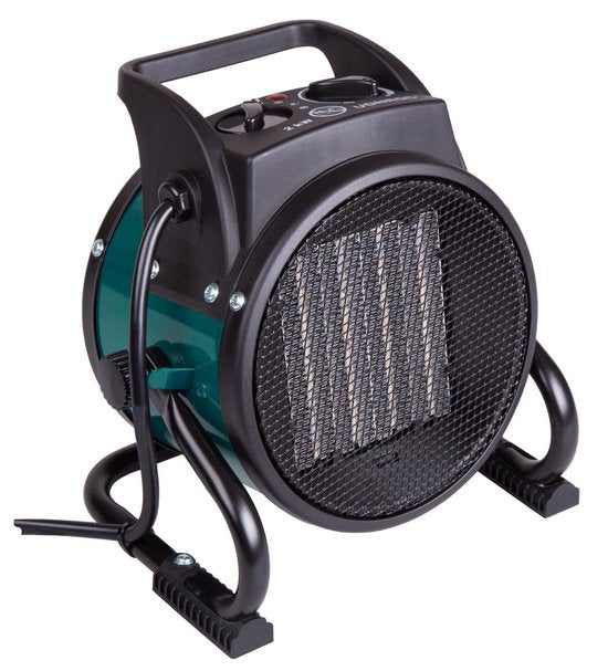 VONROC Elektrische kachel - Straalkachel - ventilatorkachel - keramisch - 3 standen: 1000W/2000W/ventilator - voor ruimten tot 20m2 - groen