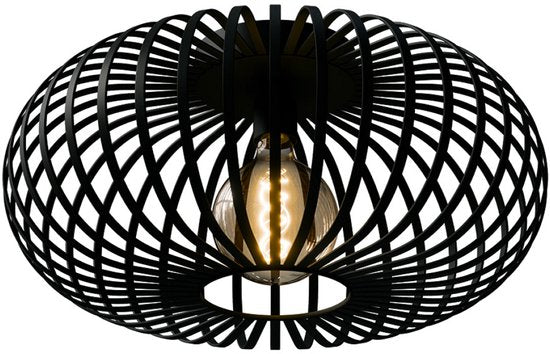Nolt Plafondlamp - Plafonniere E27 Lamp - Industrieel - ⌀ 40cm - Zwart