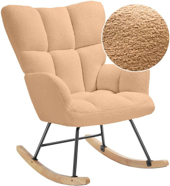 SITTT Schommelstoel - Relaxstoel babykamer - Fauteuil - Voedingsstoel - Bruin - Mocha Mousse