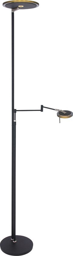 Vloerlamp woonkamer industrieel Turound LED 2663ZW Zwart