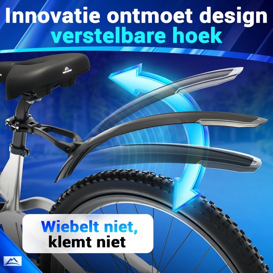 Nextcover Spatbord Set Mountainbike Voor en Achter – Afneembare MTB Spatborden Gereedschap – Geschikt Voor 24-29 inch Fietsen - Voorwiel & Achterwiel - Voorspatbord & Achterspatbord