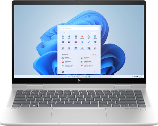 HP Envy x360 14-ES1013 - Intel Core Ultra 5 120U - 8GB - 512GB SSD - 14" Full-HD (1920x1080) 2-in-1 Touchscreen - Verlicht toetsenbord - Vingerprint Scanner - Win 11 Home - QWERTY