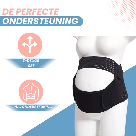 VAIVE Zwangerschapsband - Buikband Zwangerschap - Zwanger - Bekkenband - Postpartum - Sluitlaken - Zwangerschap Cadeau - maat L