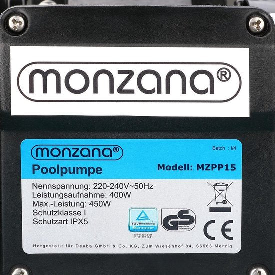 Monzana Zandfiltersysteem -Voorfilter – 7 Wegklep - Adapter Ø32-38mm