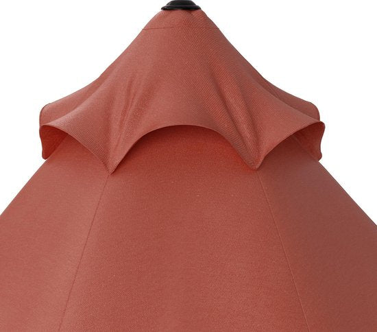 Kingsleeve Parasol 330cm - met Draaimechanisme - Terracotta