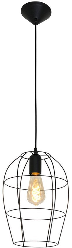 Hanglamp Minimalics 2705ZW – Zwart, verstelbaar van 35 cm tot 185 cm, Scandinavisch design, met E27 fitting, van merk Mexlite, gemaakt van metaal, kunststof en elektronica