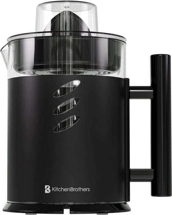 KitchenBrothers Citruspers - Handmatig - Met Uitloop en Handvat - 1L - Zwart