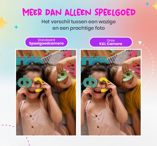 K&L Digitale Kindercamera Kids 32GB - Kinder vlog camera - Kindercamera's Digitaal - Fototoestel Kinderen - Kinderfototoestel