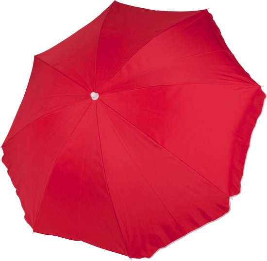 Bo-Camp Parasol - Met Knikarm - Ø 165 cm - Rood