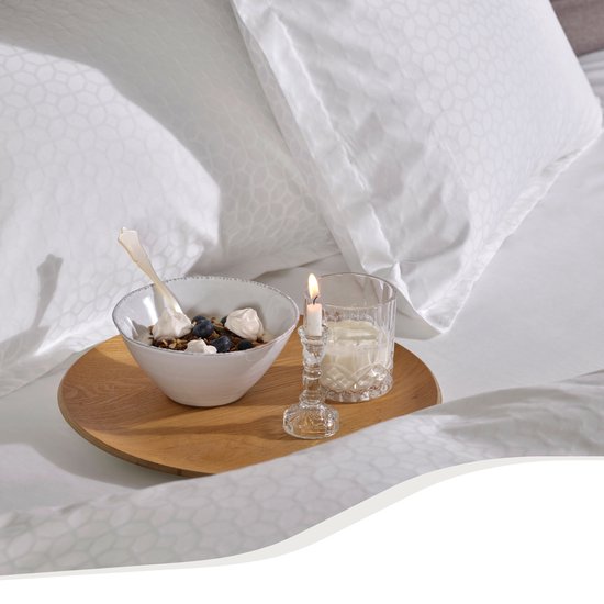 Home by TEMPUR® - Topper Hoeslaken - Wit - 90 x 200 x 9 cm - Katoensatijn - Strijkvrij - Geschikt voor Droger