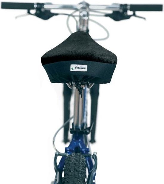 TEMPUR - Fietszadeldekje - Large - 33.5 x 33 x 3 cm - Zwart & Traagschuim - Drukverlagend & Comfortabel - Fiets en Hometrainer - Optimaal rijcomfort tijdens lange ritten