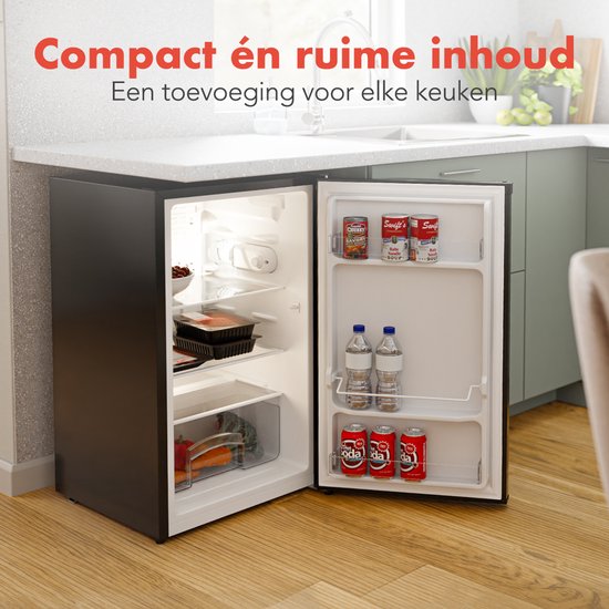 KitchenBrothers Koelkast - 88L - Tafelmodel - IJskast - Frigo - Vrijstaand - Zwart