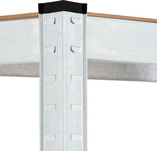 Monzana Stellingkast Metaal – incl. 4 MDF planken- tot 280kg - Zilver