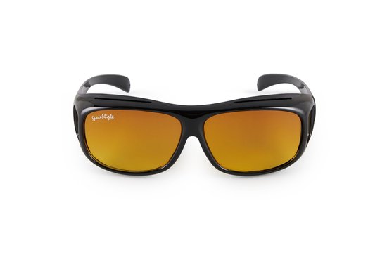 SPACEFLIGHT Overzetzonnebril - Zonnebril in Bruin - Polariserende Glazen - Unisex - Voor Brillen van Max 150 mm breed en 40 mm Hoog - Filter Categorie: 3