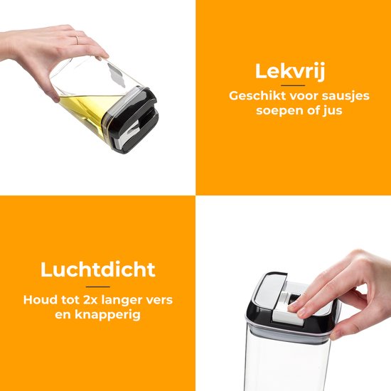 Stosh Voorraadpotten - Voorraadbussen - Snoeppot - 7 Stuks - BPA vrij - Kunststof