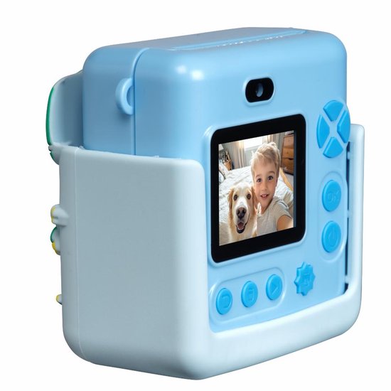 Denver Kindercamera Full HD met Printer - Selfie Camera - 20MP - Digitale Camera Kinderen - Foto - Video - Spelletjes - KPC1363 Blauw