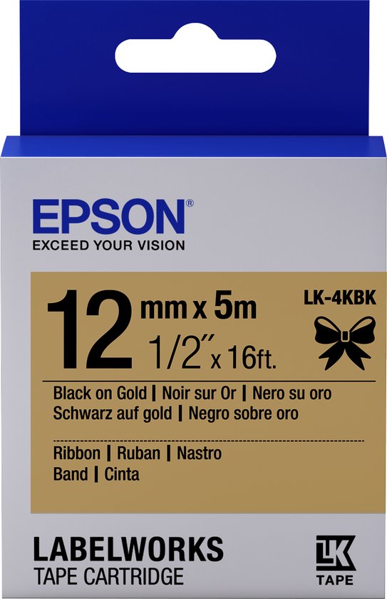 Printerlabels Epson C53S654001 Gouden Zwart